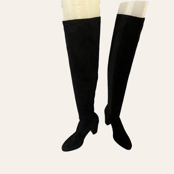 Donald Pliner NEW Joan Suede Thigh High Heel Boots Size 7.5 - Picture 4 of 7